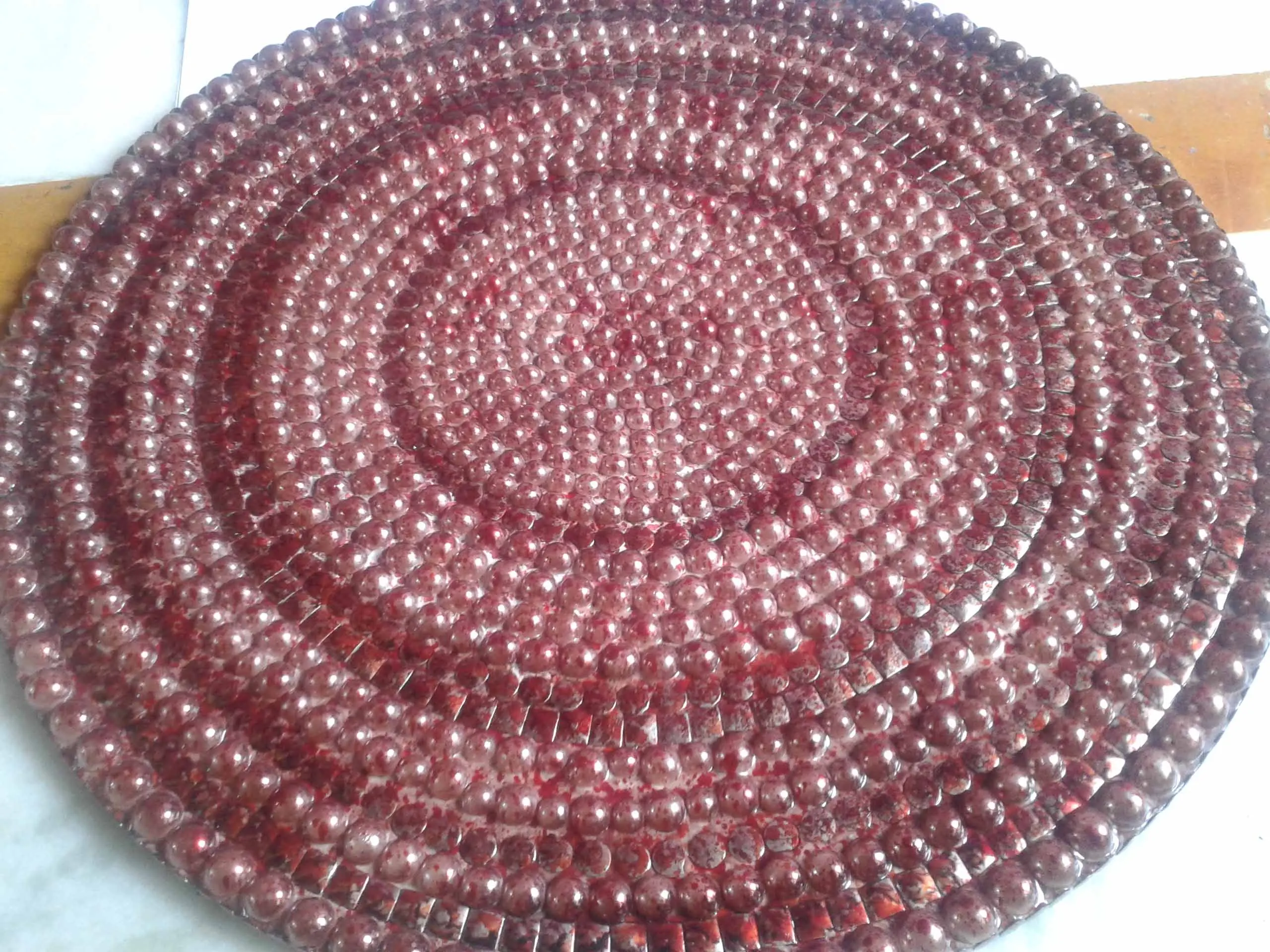 2024 GLASS MOSAIC PLACEMATS High quality Mosaic coaster safe Round Liquid Coasters and Placemats For Drink  Mats & Pads