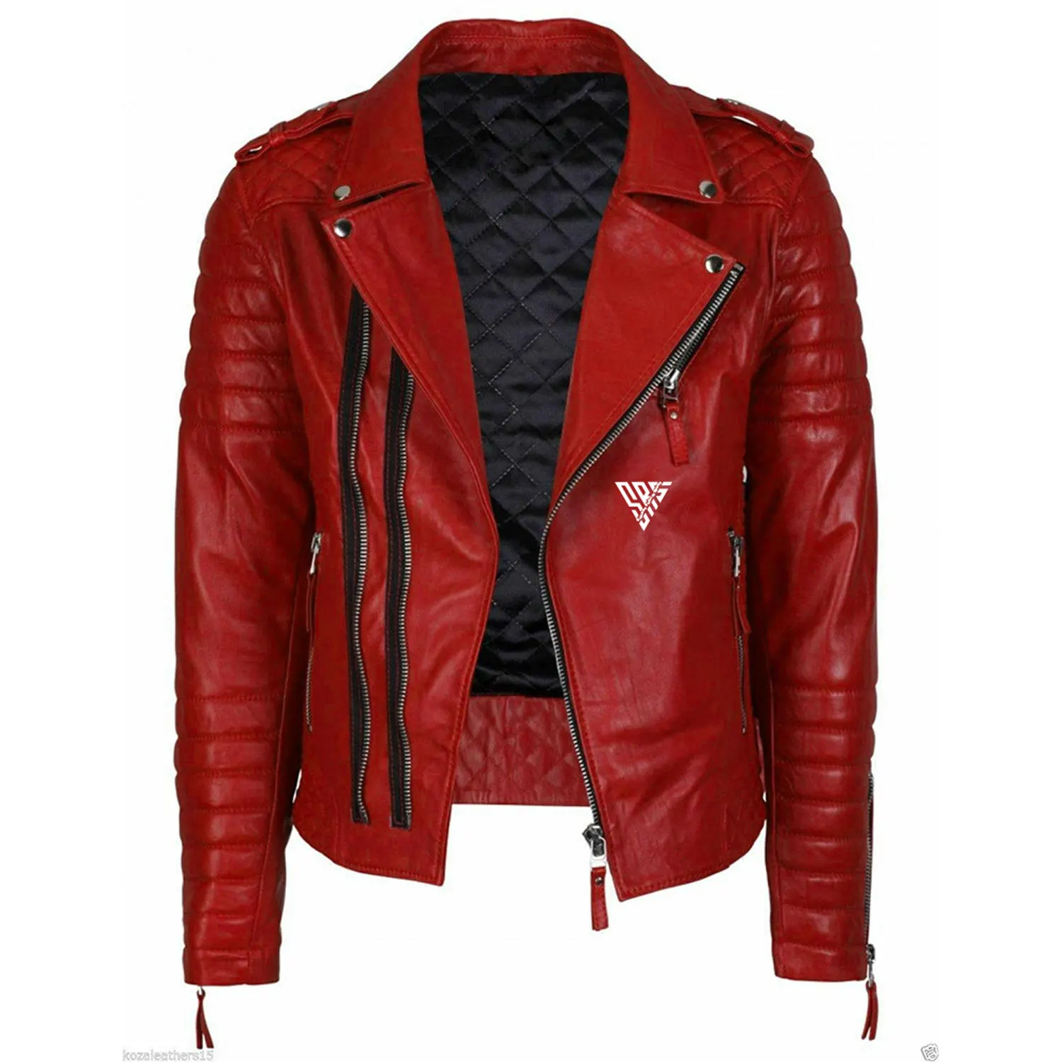 Latest Style Adult Size Red Color Leather Jacket Wholesale Leather Jacket Best Selling Men Leather Jacket