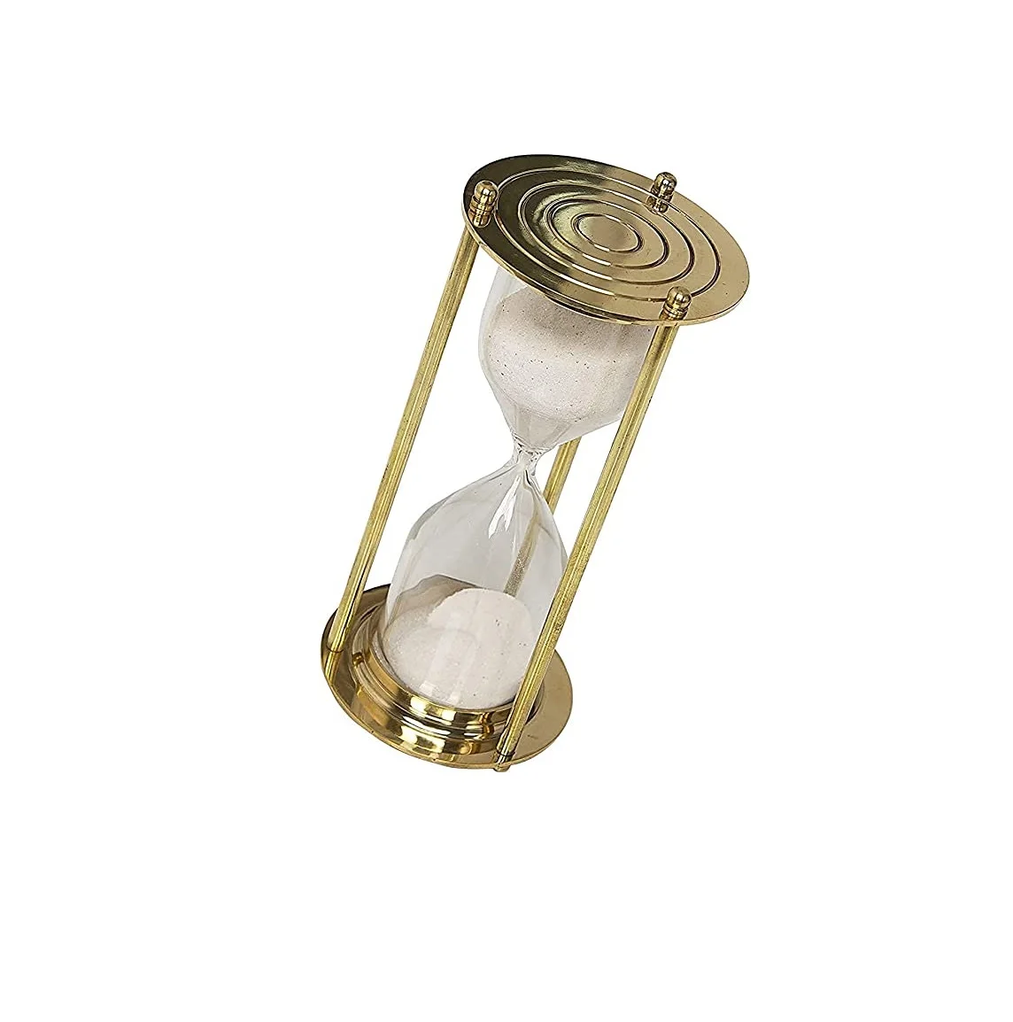 Hot Sale Time Hourglass Decoration Gold plated Creative Metal Glass Hour Sand Timer Sand Clock In Customized Design For Decor
