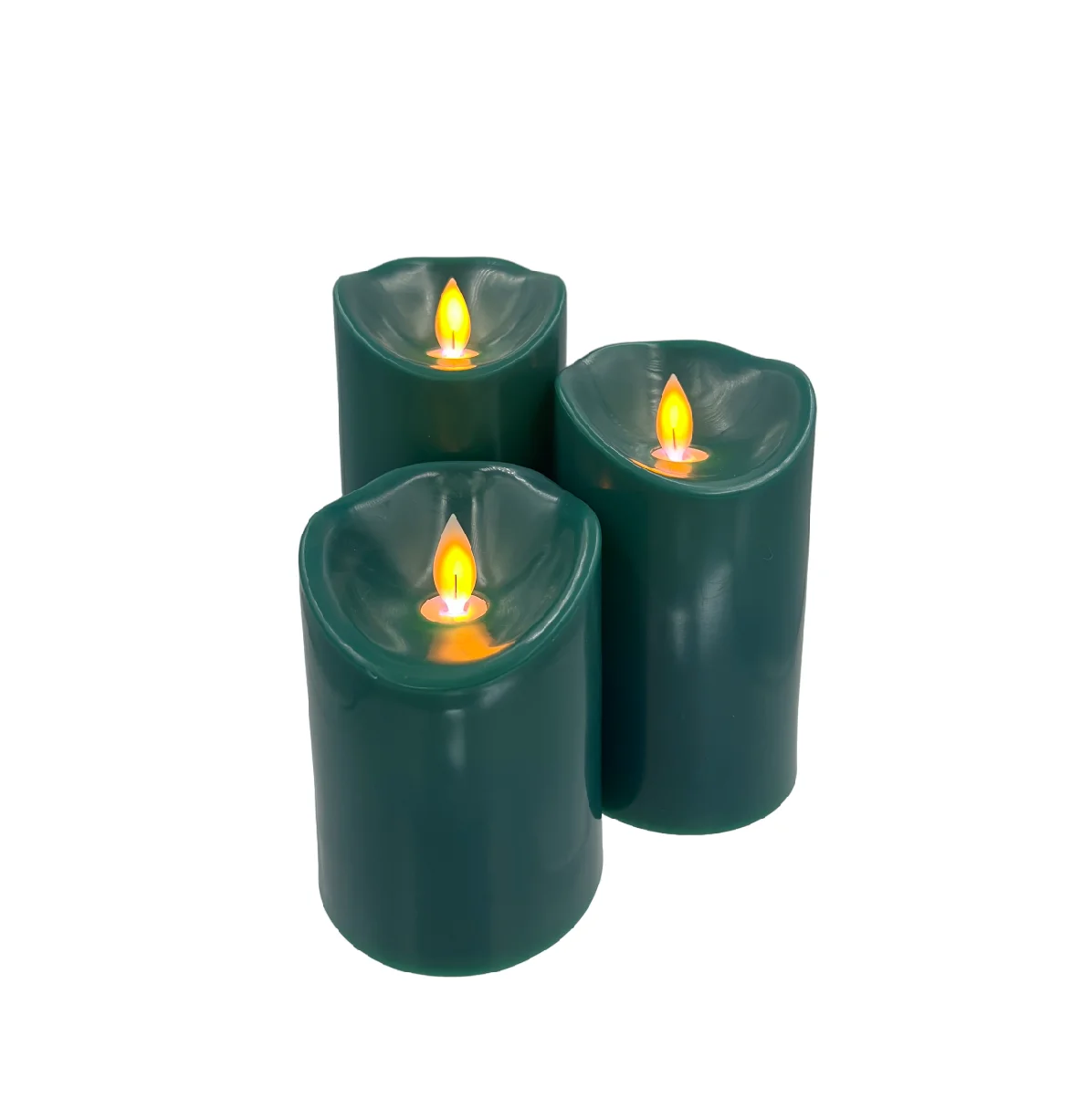 Party decoration - light up electronic candles -  Green plastic candle battery flickering Led candle - Vietnam High quality