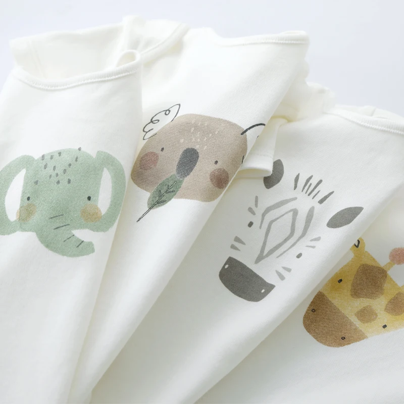 Wholesale OEM ODM Custom LOGO Printing Plain Baby Clothes GOTS Organic Cotton Baby Bodysuit Set