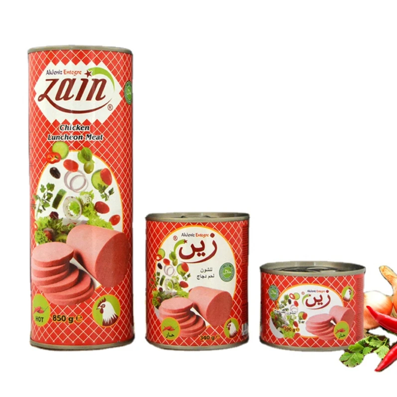 Chicken Luncheon Meat Printing Flavour Weight Easy Shelf Origin Type Open Life SIC Price Sample