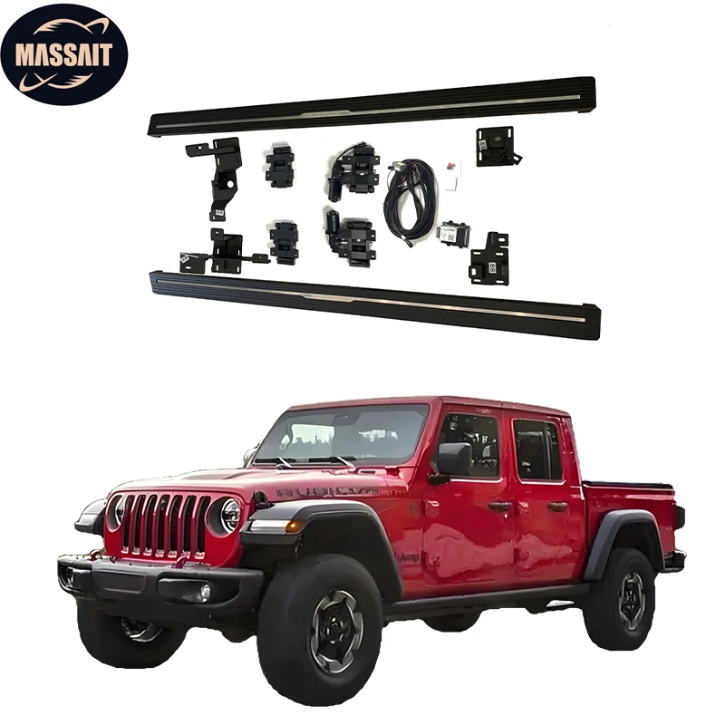 MASSAIT High Quality Waterproof Car Electric Running Board Electric Side Step For Jeep Wrangler JL JK Gladiator  2 door 4 Door