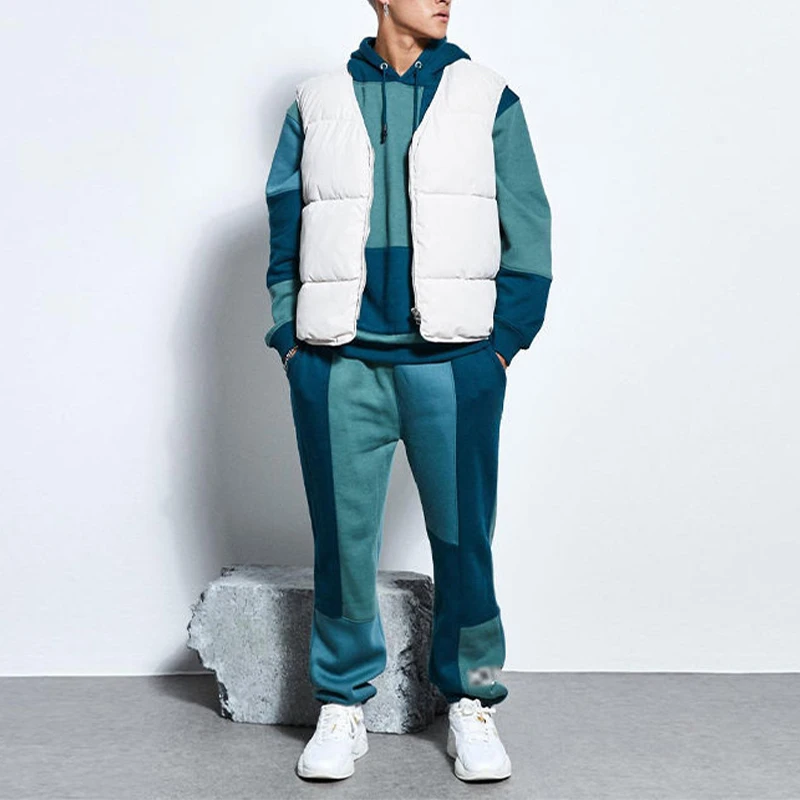 2024 New Style Wholesale custom mens track suit high quality 2 pieces hoodie and jogger sets tech for men