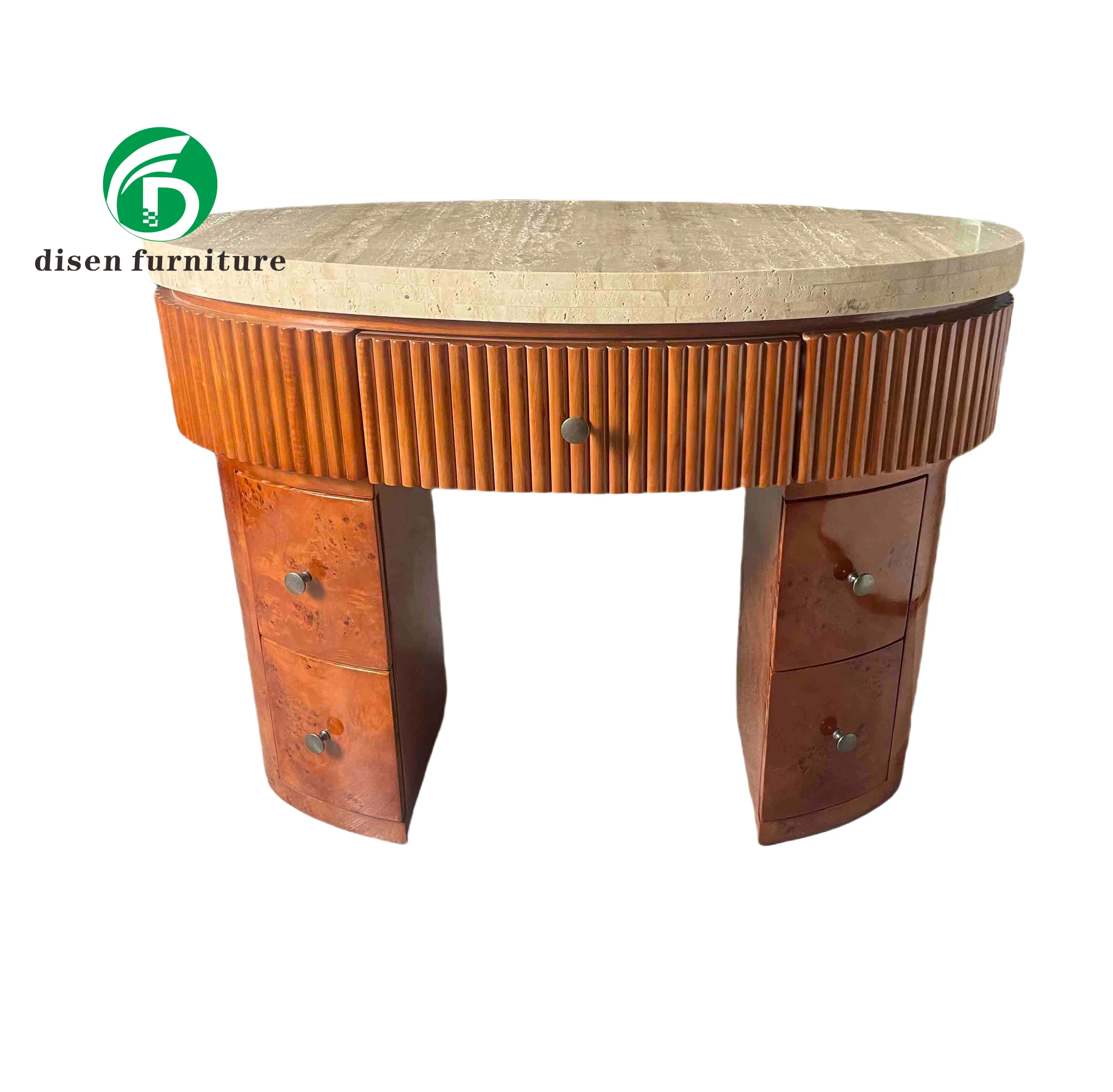 High quality furniture modern luxury burl wood Console Table writing desk computer desk for home