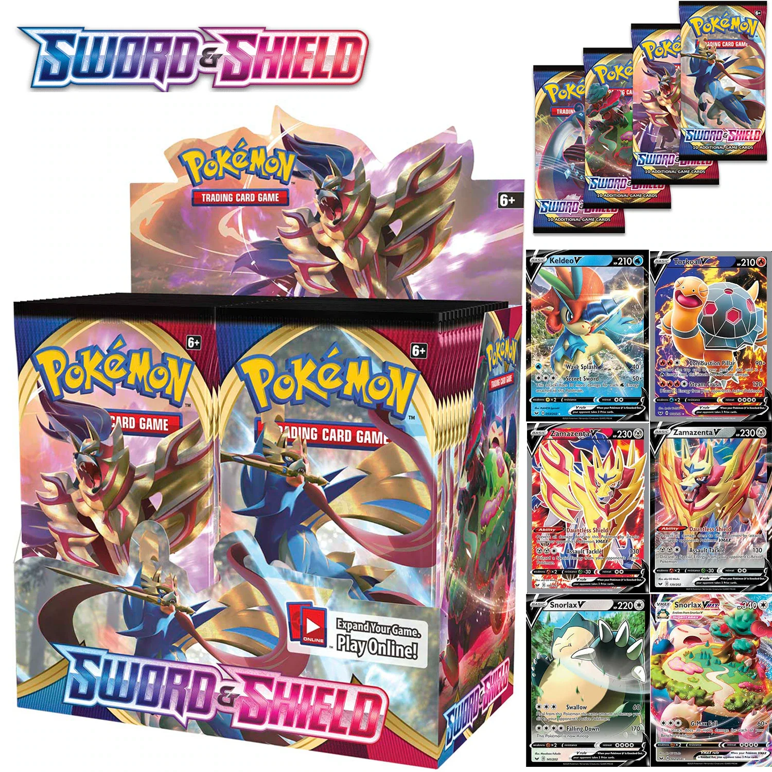 Hot sale 324 Sword & Shield  Pokemond  Card Boosters Collectible Card Game Pokemond Toys for Children
