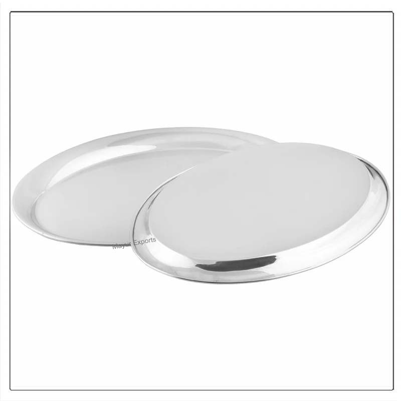 Stainless Steel Bar Tray Oval Serving Tray for Bar