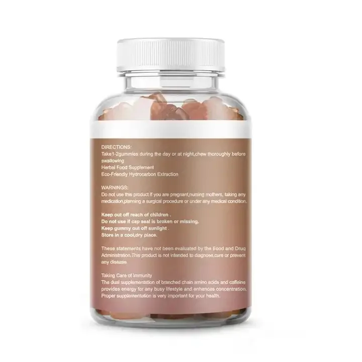 Biocaro OEM Private Label Halal Vegan Sugar Free Caffeine Gummies Supplement Energy Gummy with Vitamin C for Providing Energy