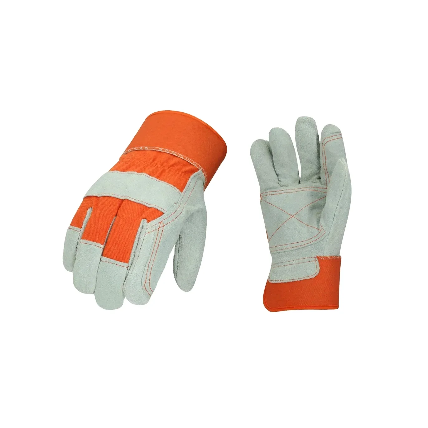 Custom Design Cow Leather Industrial Construction Double Safety Work Hand Protection