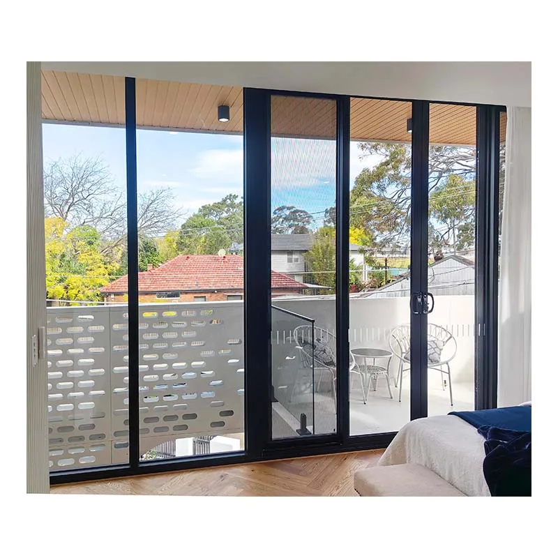 Australian style customized sliding doors australian standards grill design double glazed aluminium sliding door With Net