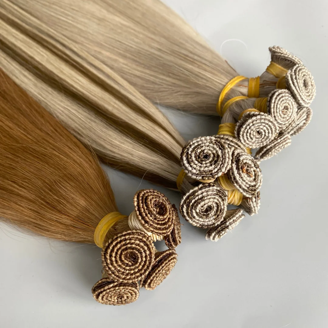Highlight Color Hand Tied Bundles Full Length From 6 Inches To 36 Inches 100% Vietnamese Human Hair Extensions