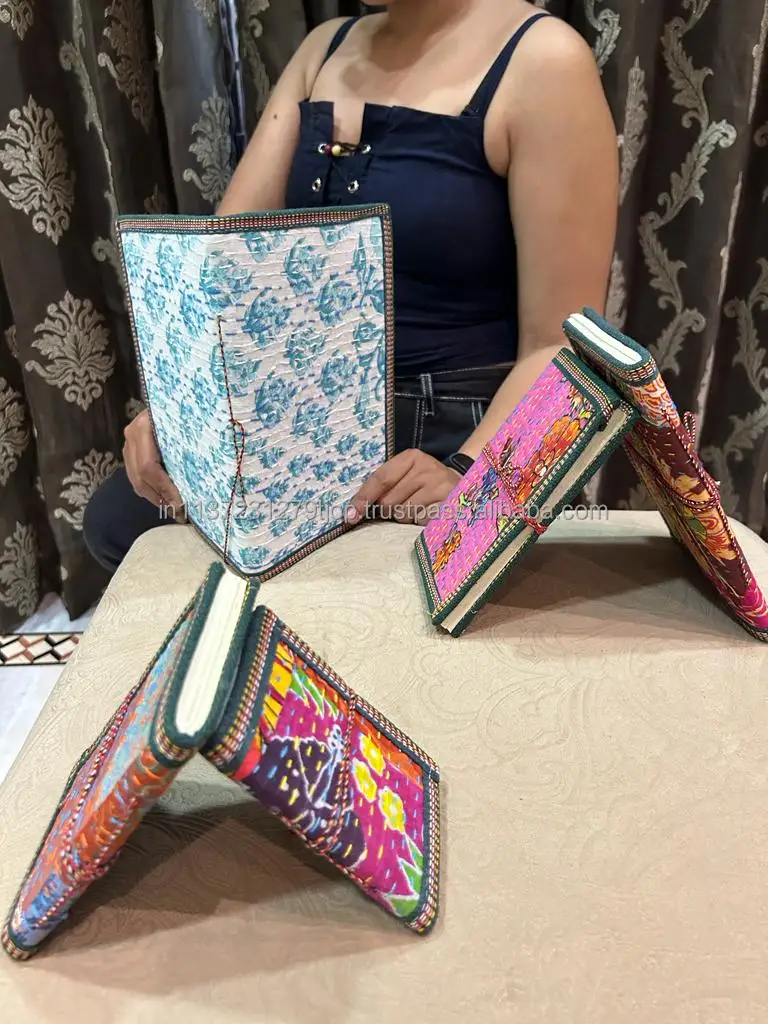 Новая яркая и красочная Тканевая обложка ручной работы Katha Work Paper Diary винтажная Красочная без подкладки переработанный лист журнала