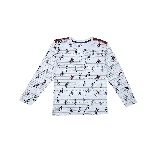 Custom design printed 100% pure cotton stripe red white combination boys kids T-shirts Breathable Sustainable 160GSM Tee shirts