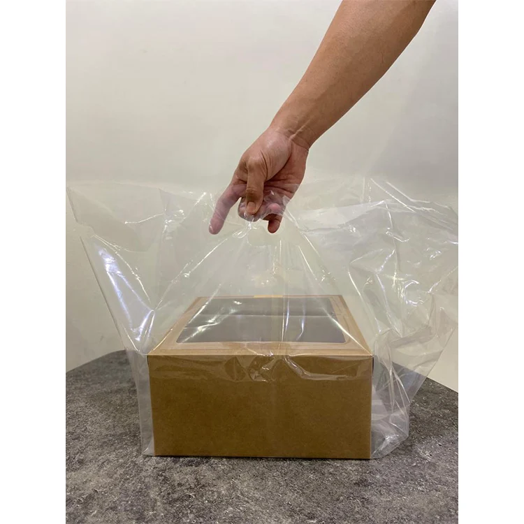 OEM Customized Cake Box Bag Can Print Own Business Logo or Art Design Suitable to Handle Cake Box Delivery Protection Plastic