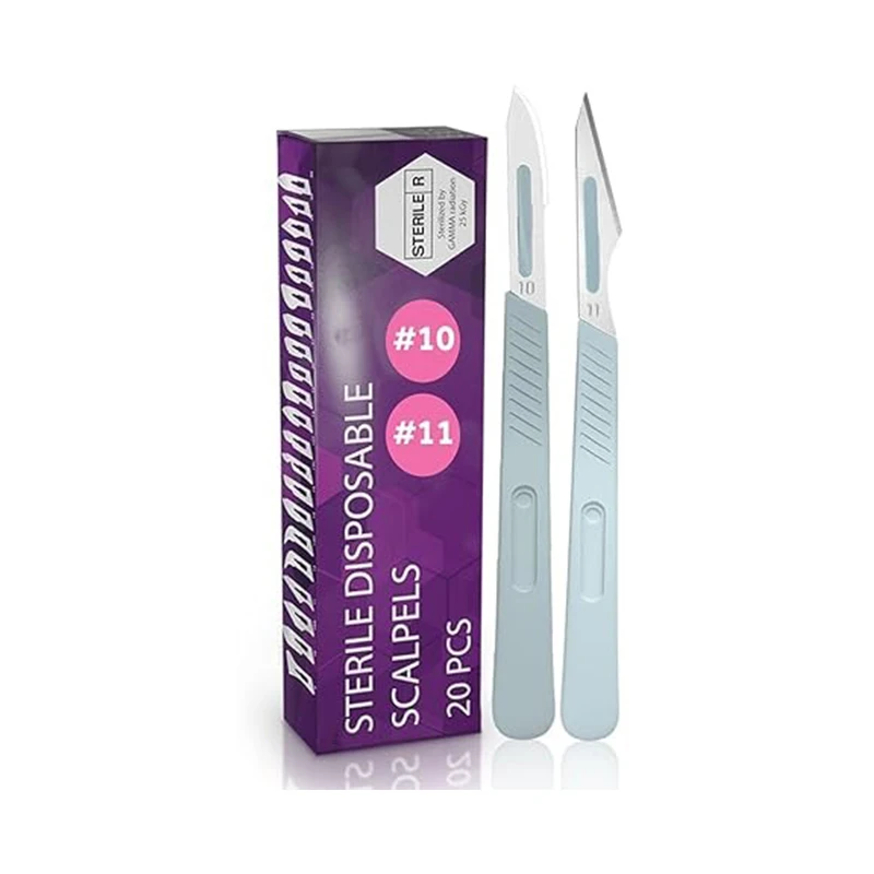 Disposable Scalpel 10 and 11 with plastic Handle Surgical Scalpel Handle stainless steel Surgical Blade