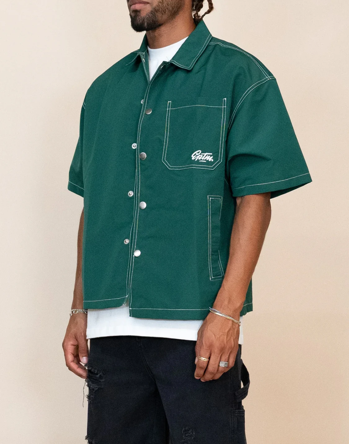 Plus Size Men Denim Twill  men short set Wholesale Streetwear Fashion button up two piece short set Breathable  cotton denim set