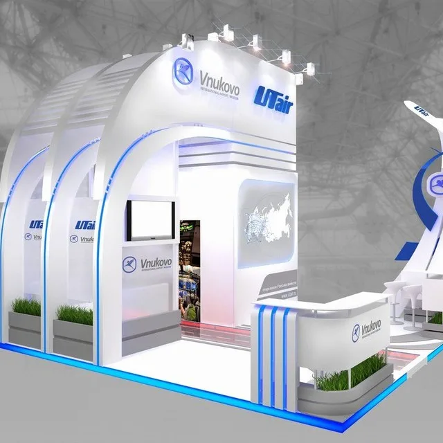 Cool design of booth booths for exhibitions in Russia, production and installation, cheap