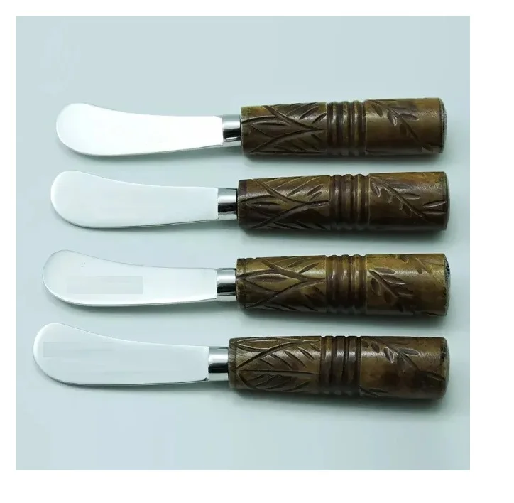 Brass Cheese Set of 4 With Mop handle New Design Metal Cheese Set In Wholesale Price New Look Metal Flatware In Wholesale Price