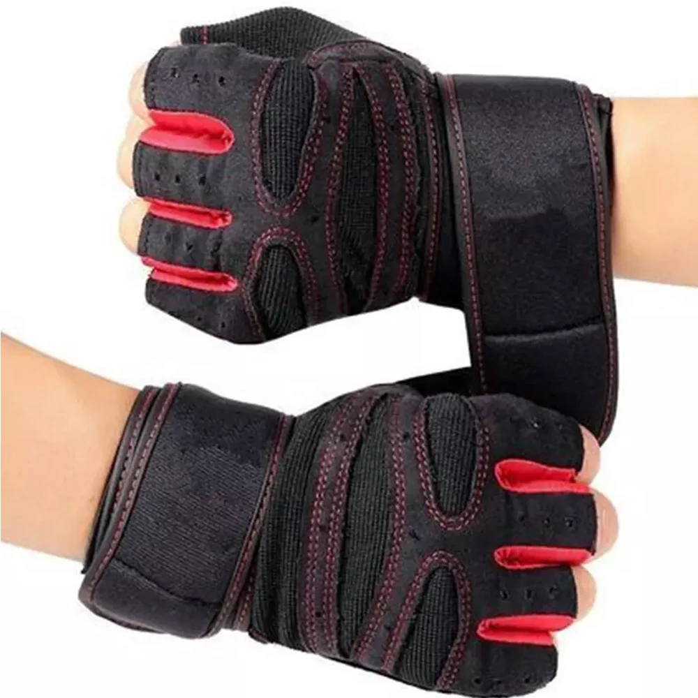 Wholesale Customized Gym Fitness Neoprene Rubber Gym Gloves Weight Lifting Palm Protection Fitness Gloves Green