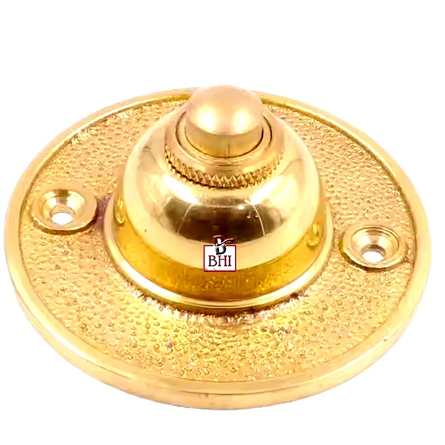 Solid Brass Antique Vintage Doorbell Push Button Modern Design Wired Push Button Indoor Outdoor Use Decorative Brass Bell Door