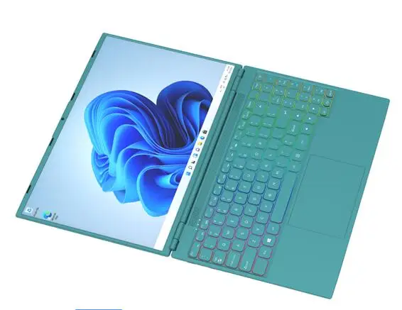 16 Inch Office Laptop Backlit Keyboard Red Computer Laptop 180 Degree Open and Close Angle