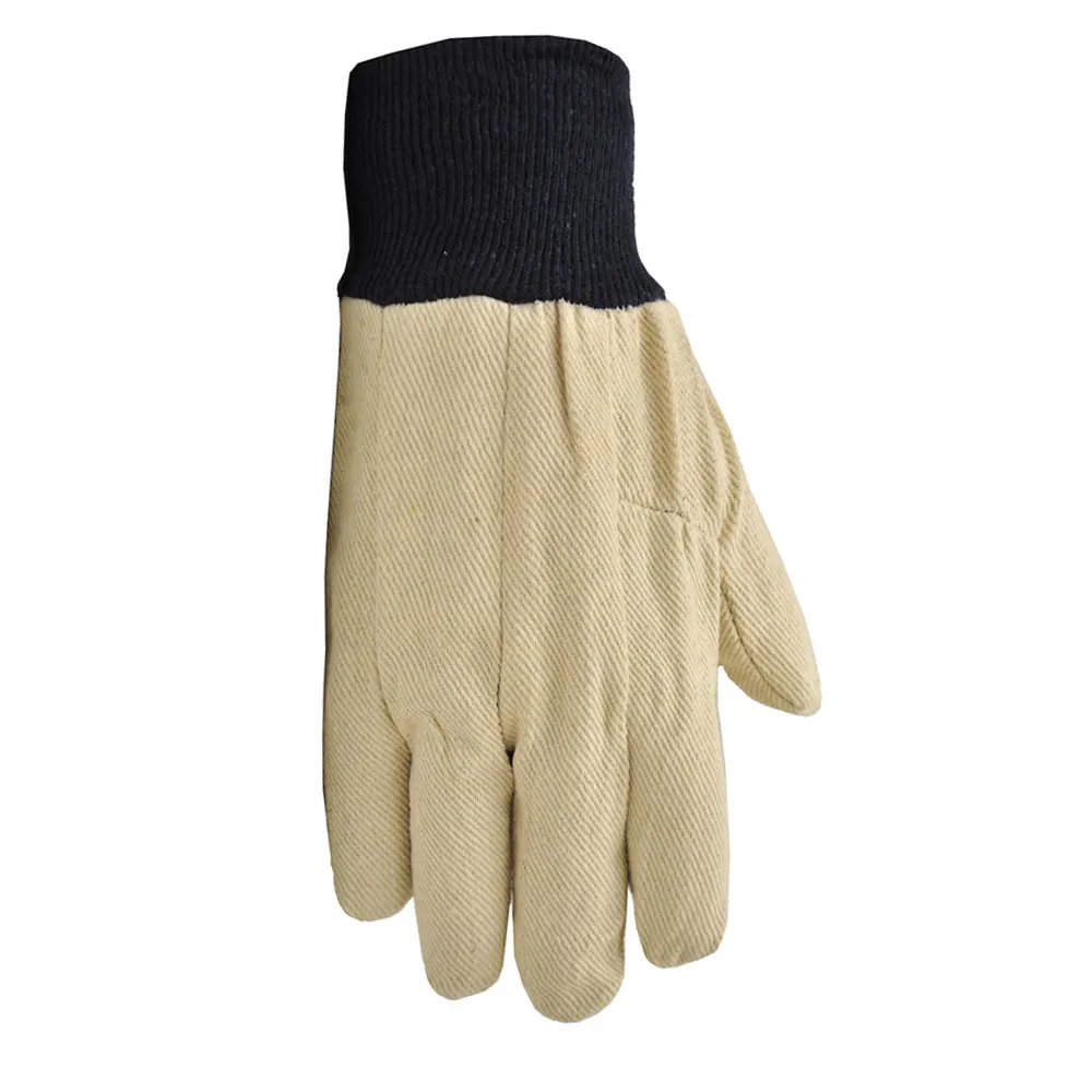 Wholesale New Canvas  knitted Wrist Gloves Construction Work style Labor Working Wear Hand Safety Good Grip Gloves for work