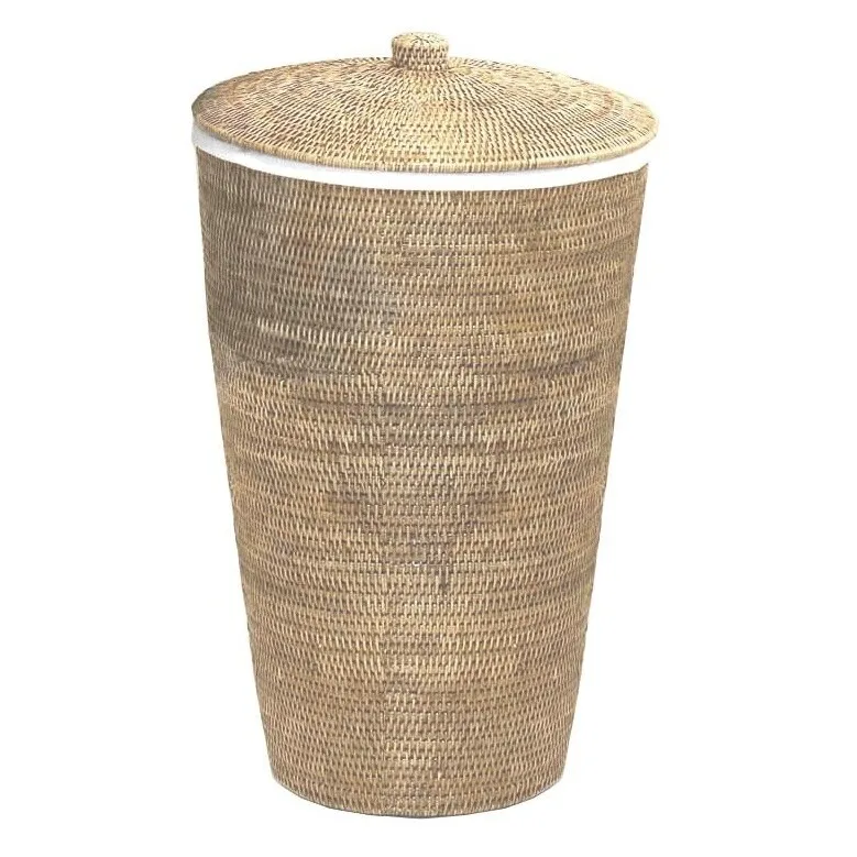 Manufacture Vietnam Wicker Rattan Basket With Lid Decor Bathroom  OEM Designs Acceptable Custom Handmade Vietnam