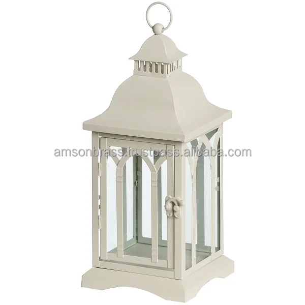 Lantern White Home Decorative Metal Taj Mahal Lantern White Lanterns Wedding Decoration Ornament Handmade