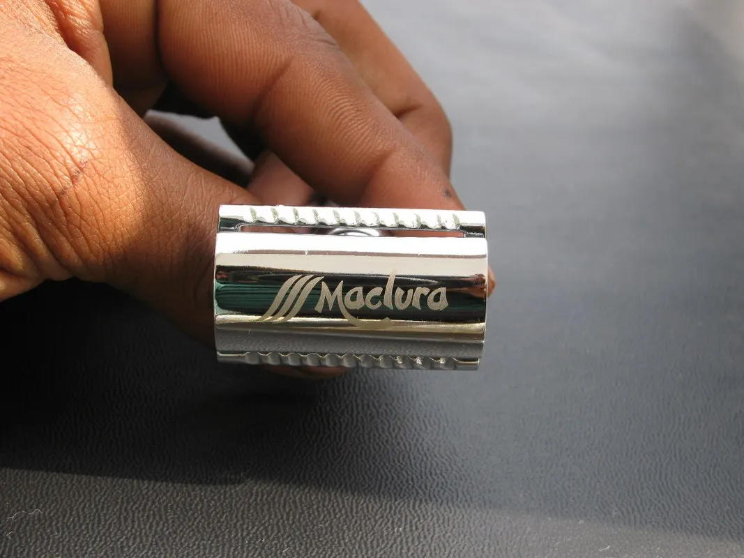MACLURA Double Edge Shaving Safety Razor Art # MSE 6 Heavy Duty Safety Razor HD Safety razors fee engraving logo  rasiorhoble