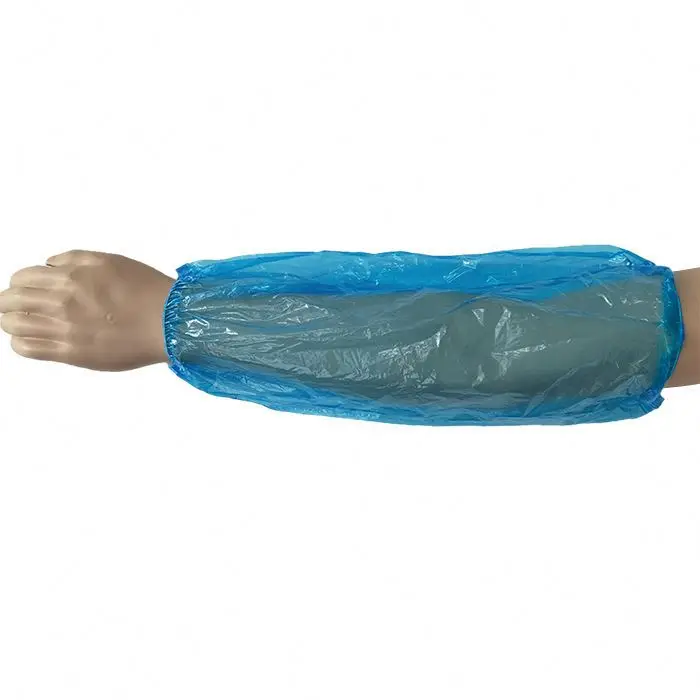 oversleeve on hands Polyethylene Ldpe Plastic Arm Disposable Pe Sleeve Cover With Elastic Cuff