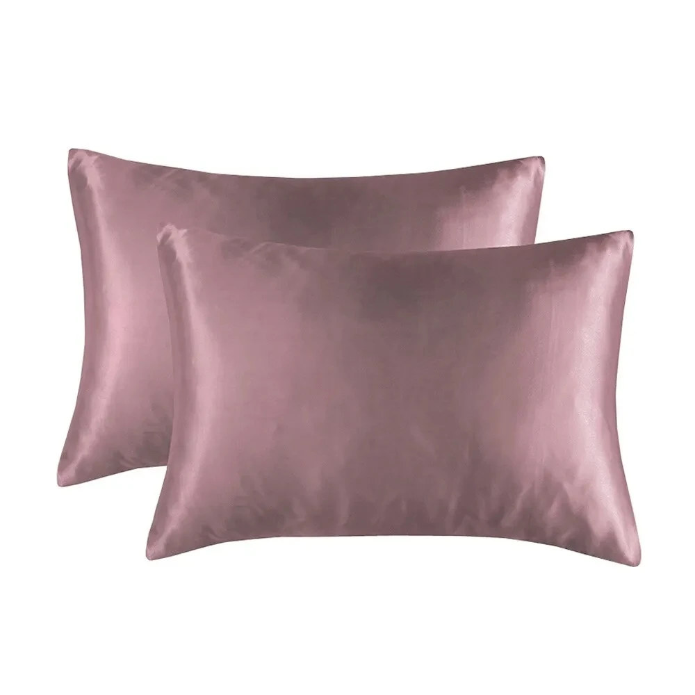 A Pair Solid Color Soft Pillowcase Cover Bedding Pillow Cover Rectangle Pillow Cases Bed Linings