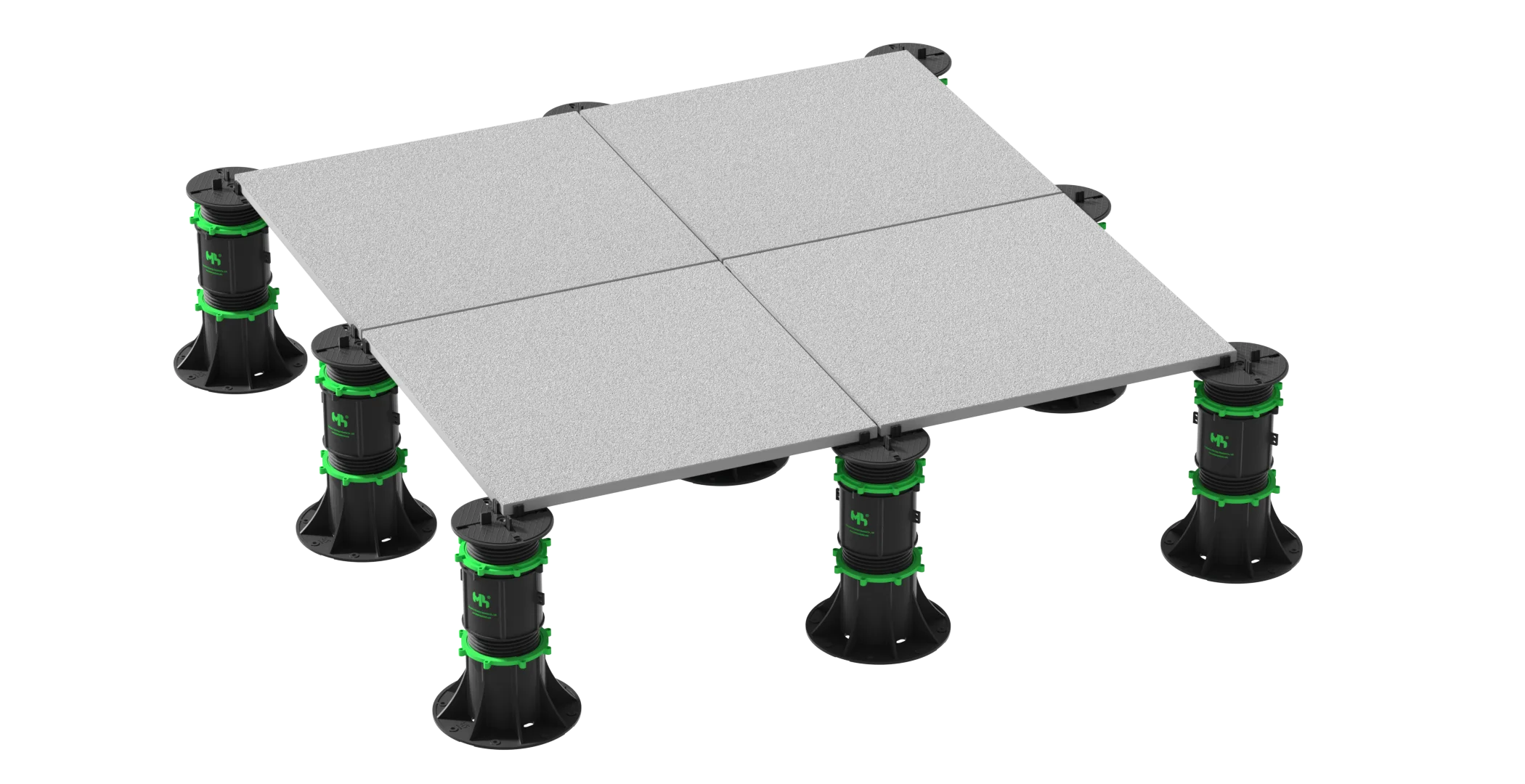 Seat height tile pedestal adjustable raised floor support plastic pedestal