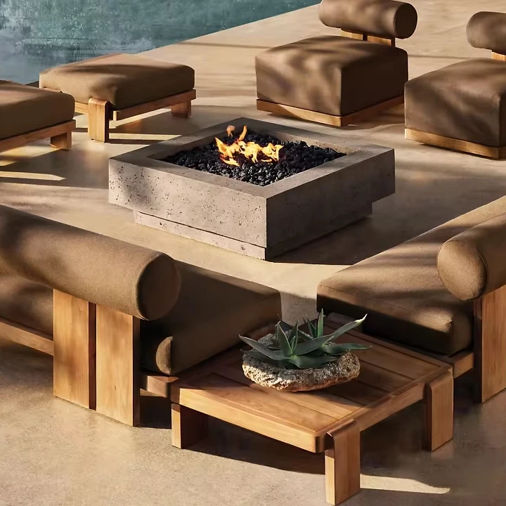 Outdoor Teak Wood Furniture Set for Living, Dining and Bedroom Home Furniture and Outdoor  Farmhouse Patio Furniture Set