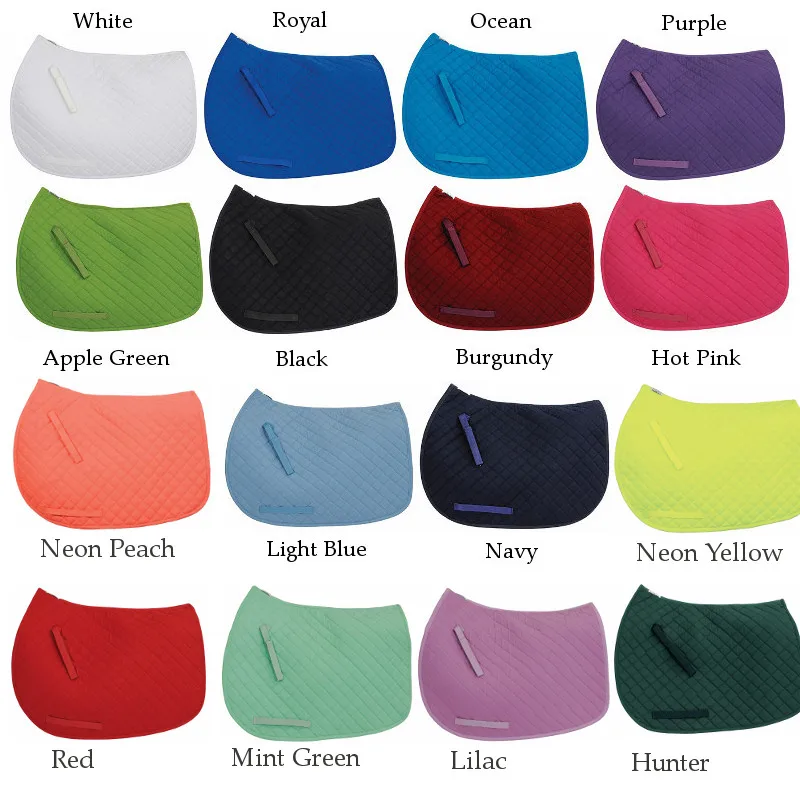 ALL PURPOSE HORSE POCKET SADDLE PAD ASSORTED COLORS DUAL SIDE QUILTED POCKETS BEST SELLER EQUESTRIAN PRODUCT