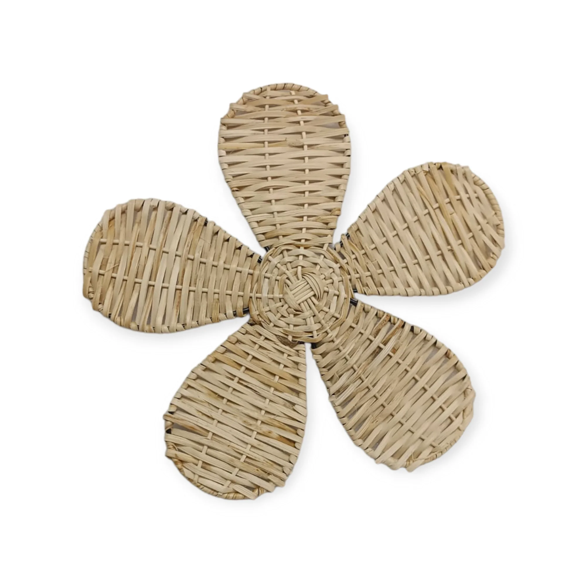 Luxury Farmhouse Artistic Eco-Friendly Rattan Flower Wall Decoration and Tablemat Placement Daisy Decor for Festive & Christmas