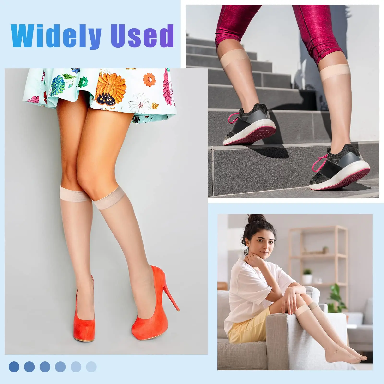 2025 Nylon Varicose Veins 15-20 20-30 Mmhg Graduated Compression Stockings Sheer Compression Socks For Women