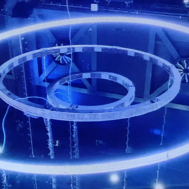 100KG 200KG 400KG Helicopter led lifting display pixel light night club lifting ring  led circle