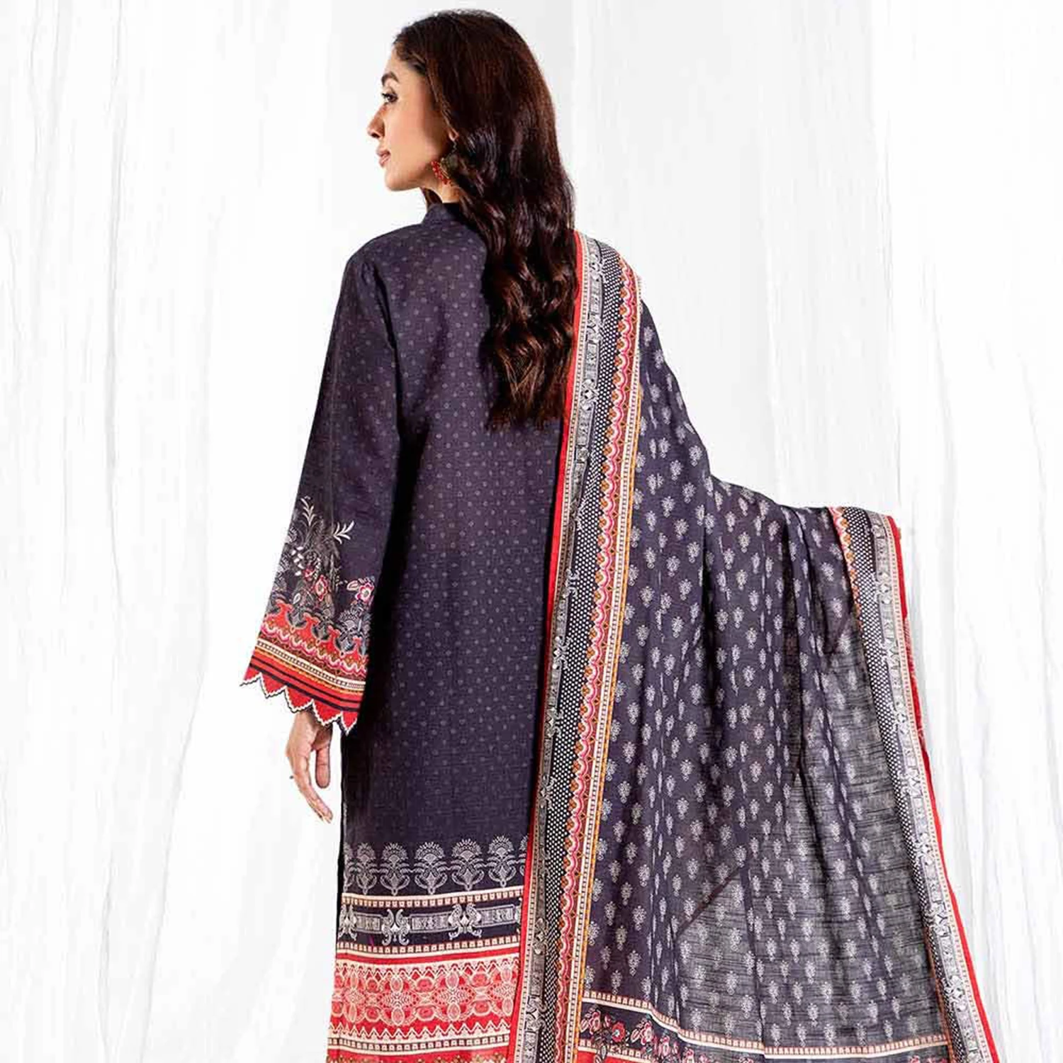 Bollywood Kurta Shalwar With Dupatta Designer Women 2023 High Quality Winter Dress Top Pakistani Dress