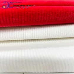 Warp Knitted Stretch Corduroy Fabrics, Super Soft Velvet with Spandex for Garment and Blanket