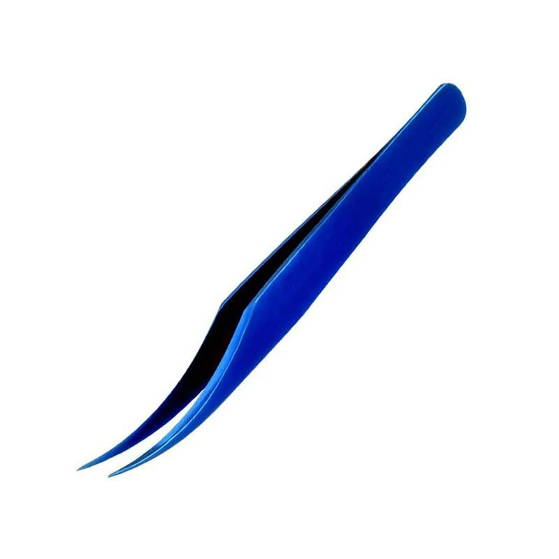 New Eyelash Extension Tweezers Colored Stainless Steel Straight Bend Tweezers Professional Makeup Tools