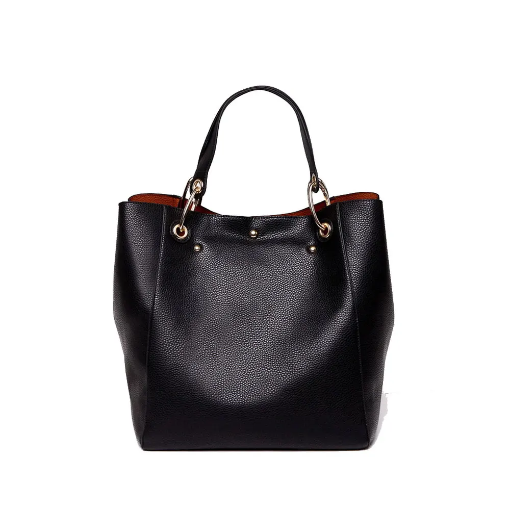 Wholesale Ladies Tote Leather Bag Simple Square Fashion Women Custom Tote Leather Bag