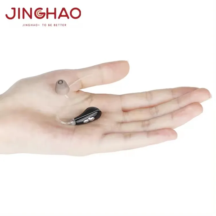 Jinghao D36 Early Medical Device Digital Mini Black  Battery The Deaf Invisible Ear BTE Hearing Aid
