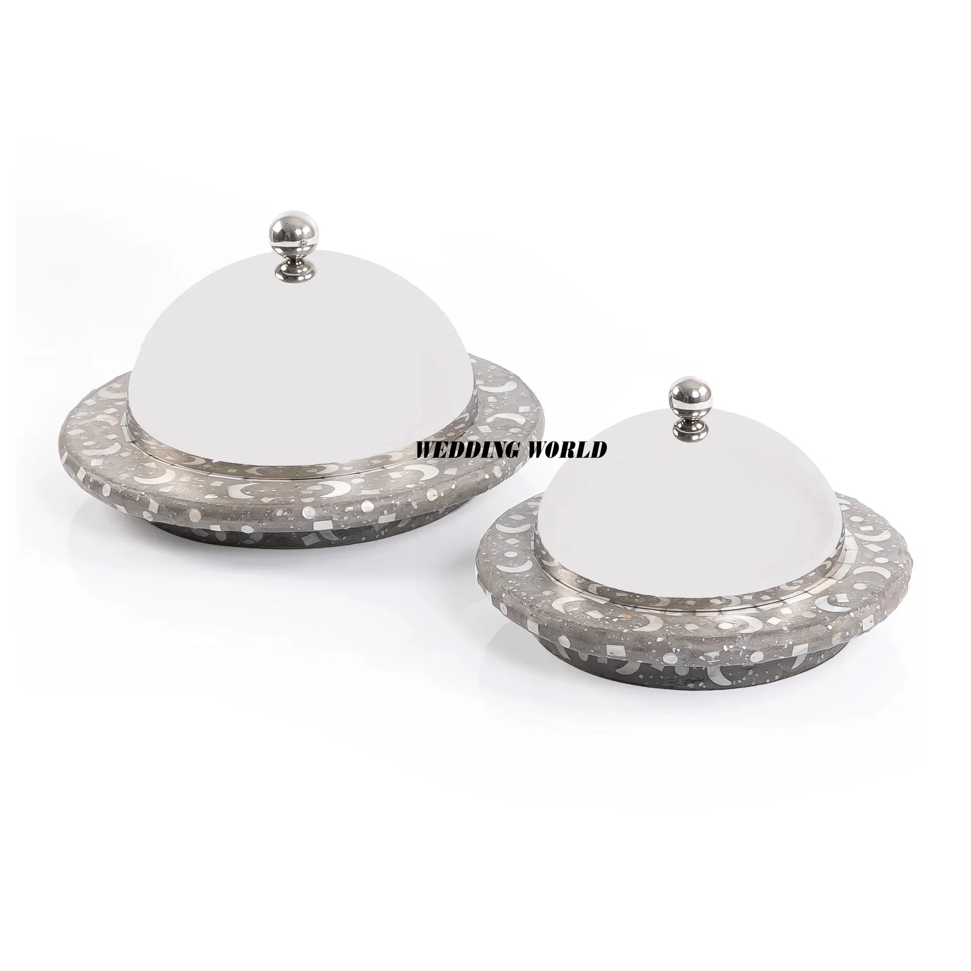 Set of Three Metal Chocolate Bowl Traditional Design Handmade New Dessert Stand Classic Stylish fancy new Chocolate Bowl