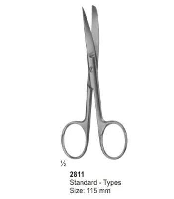 Стандартные типы ножниц 115 мм Sharp-Blunt FS:2811 хирургические инструменты из нержавеющей