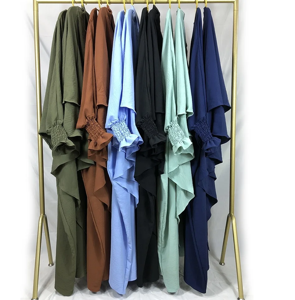 New Women Cheap Price Abaya Wholesale Islamic Style Long Sleeve Ladies Abaya baggy Plated long dress women abaya fully covered