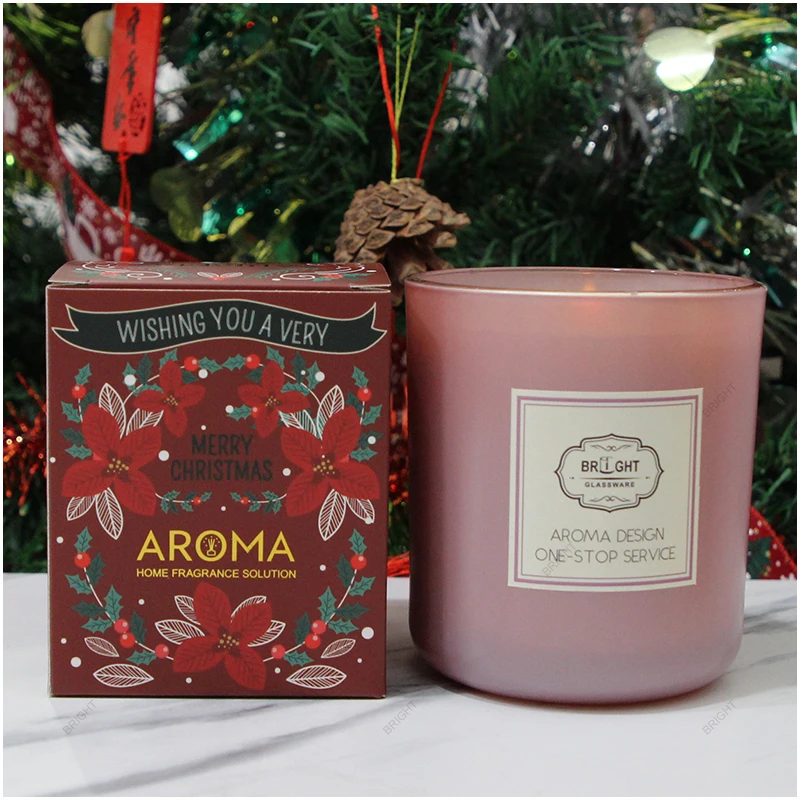 Luxury Colorful Transparent Candle Jar Home Decoration Aromatherapy Candle Jars With Lid And Boxes Packaging