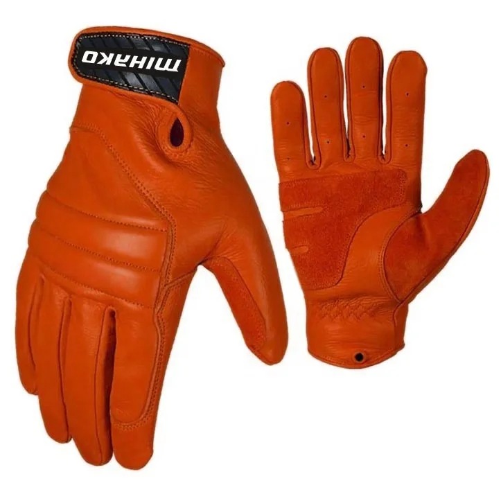 Custom grain cowhide Reinforced Palm driver Construction protection safety working leather gloves