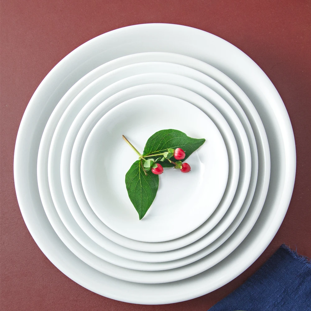 OEM 6' Smooth and deep round porcelain tableware for hotel and high quality restaurant wholesale Viet Nam manufacture