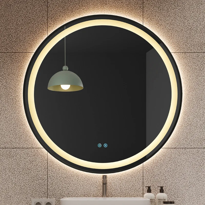 Bluetooth stepless dimming makeup toilet touch defogging circle mirror lamp led indoor modern wall lamps smart home lights