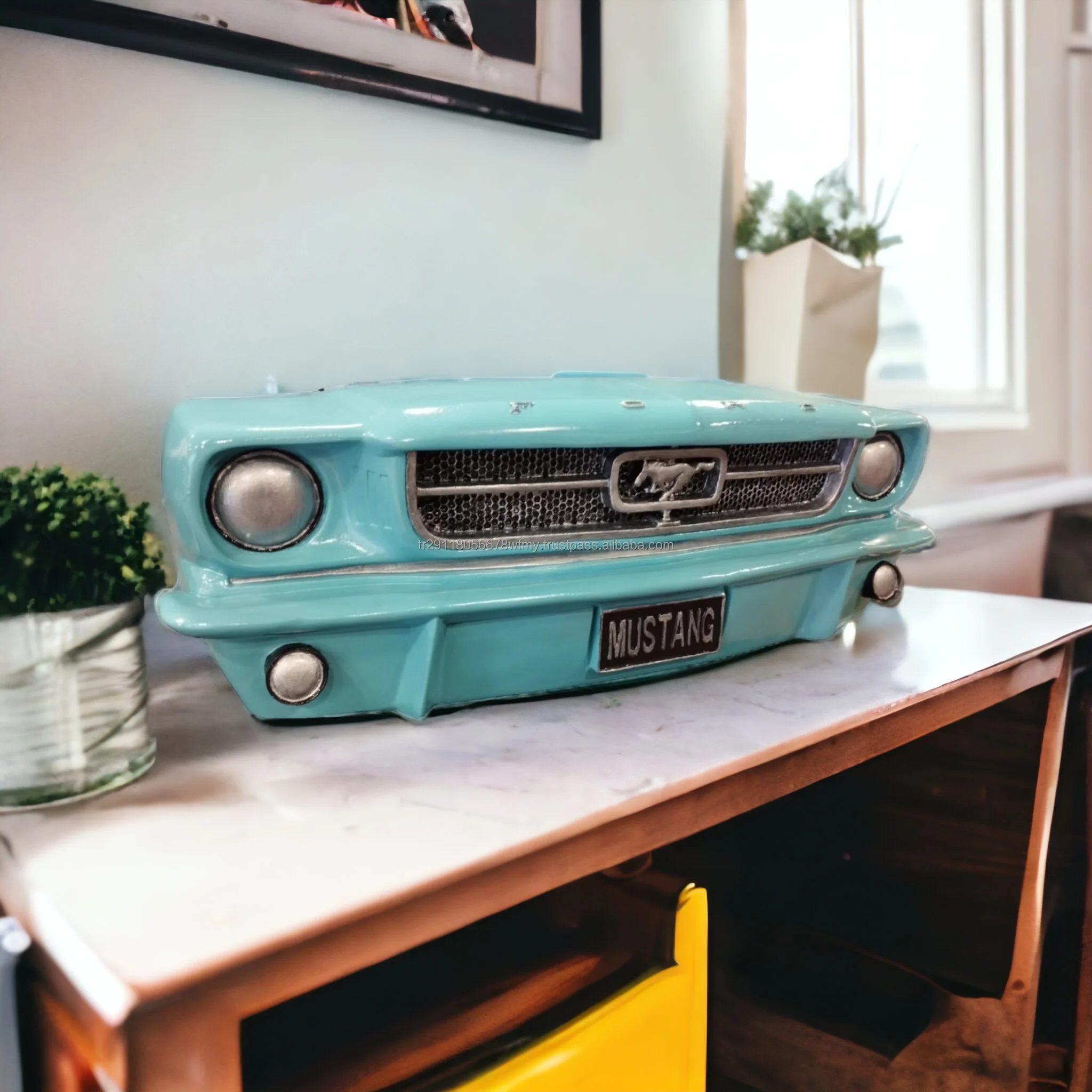 Hot sale Ford Mustang Wall Sculpture 3D Wall Art Car Sculpture Home Office Restaurant Car Gallery Decor Art Objects Shelf Decor